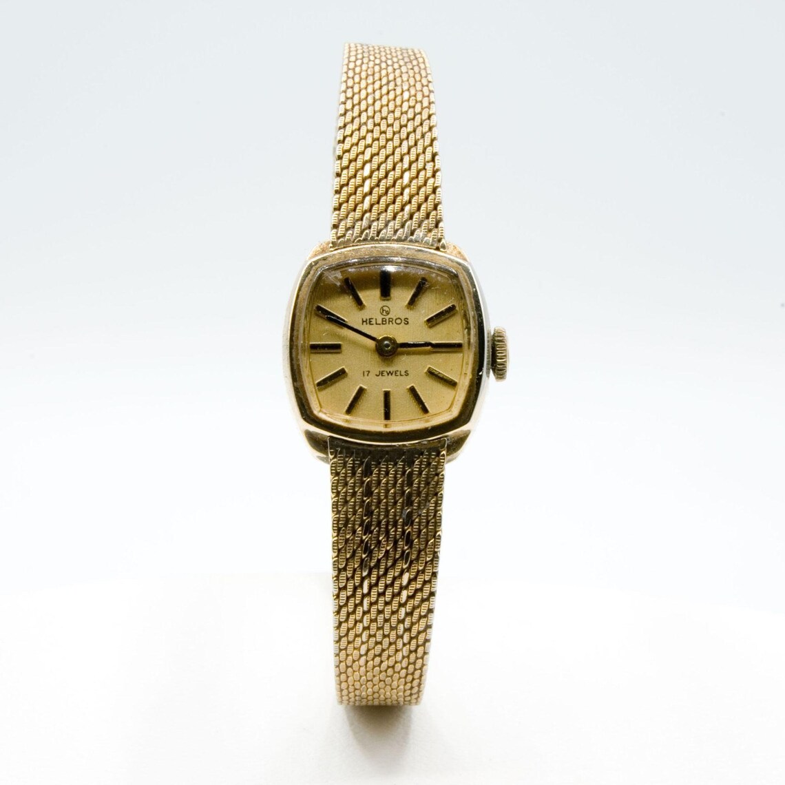 Vintage Helbros 17 Jewels Ladies Wristwatch Watch Gold Tone Etsy