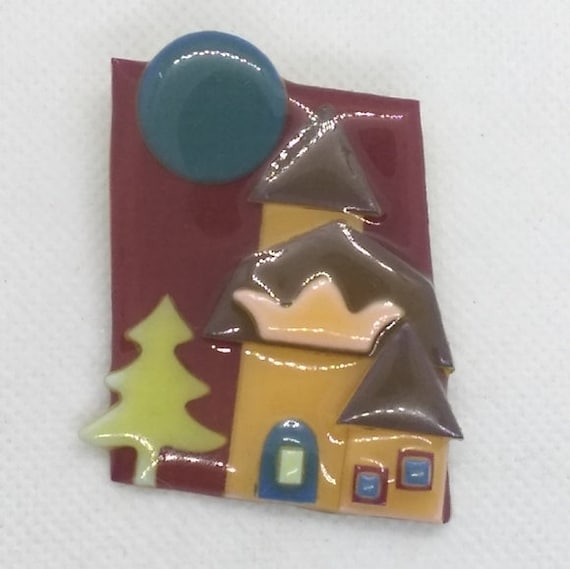 House Pins by Lucinda Unique Handcrafted Brooch Pi