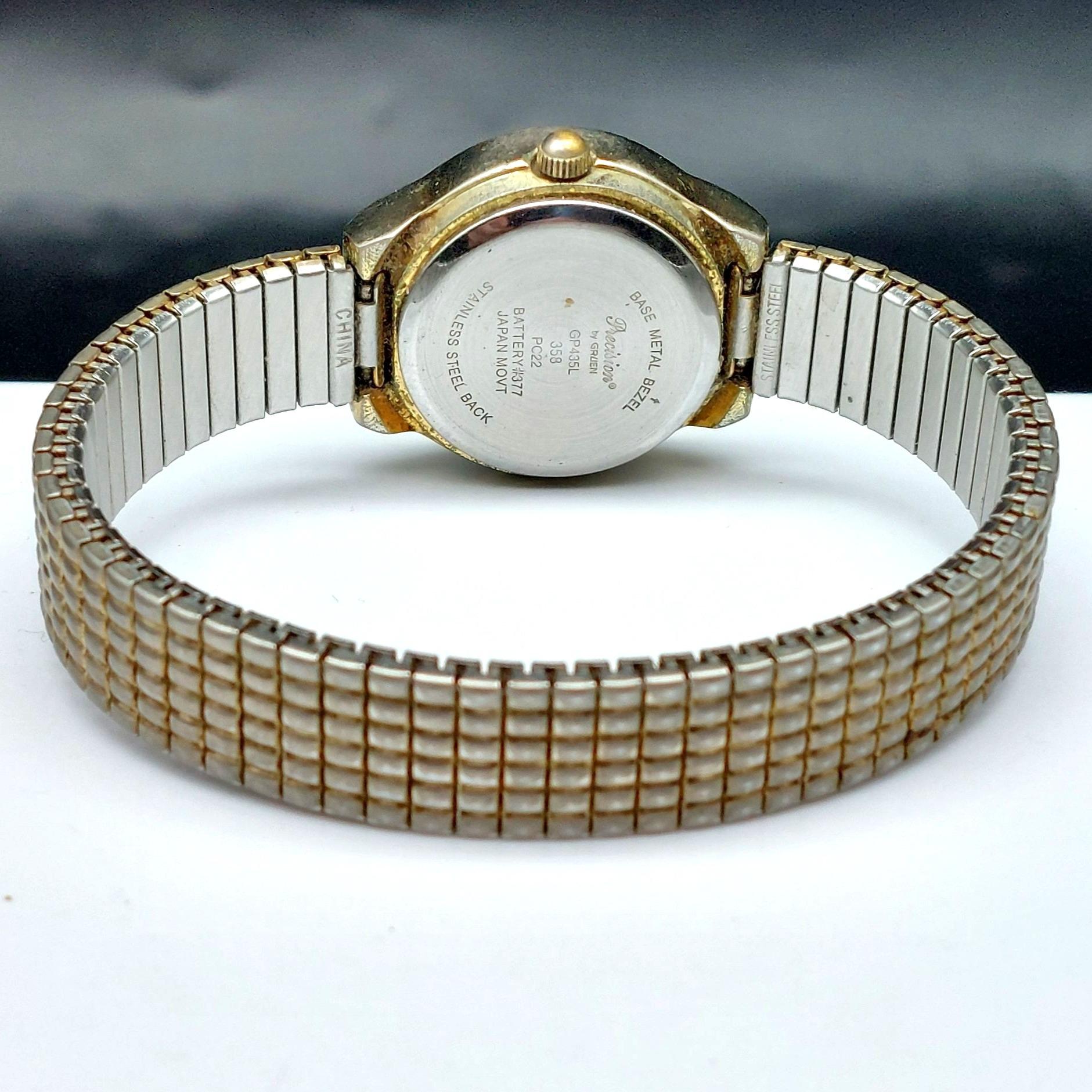 Vintage Gruen Precision Quartz Ladies Date Watch With 