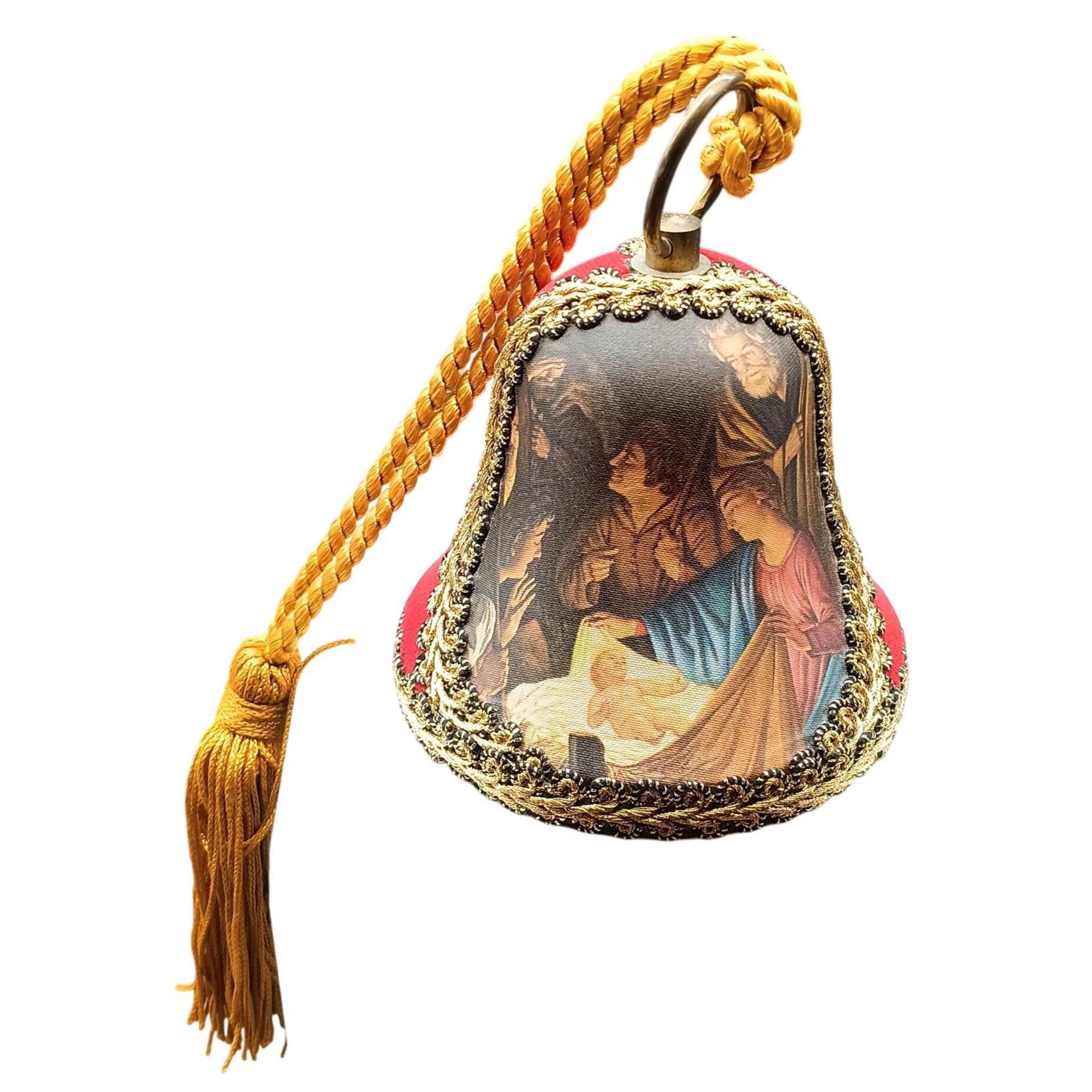 Xマス 　REUGE. Xmas ベル、スイス、収納缶、ベルリン美術館、名画5面 Reuge Musical Bell - Etsy