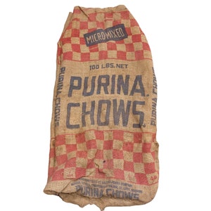 Vintage Zamzows & Purina Chows Burlap Feed Sack