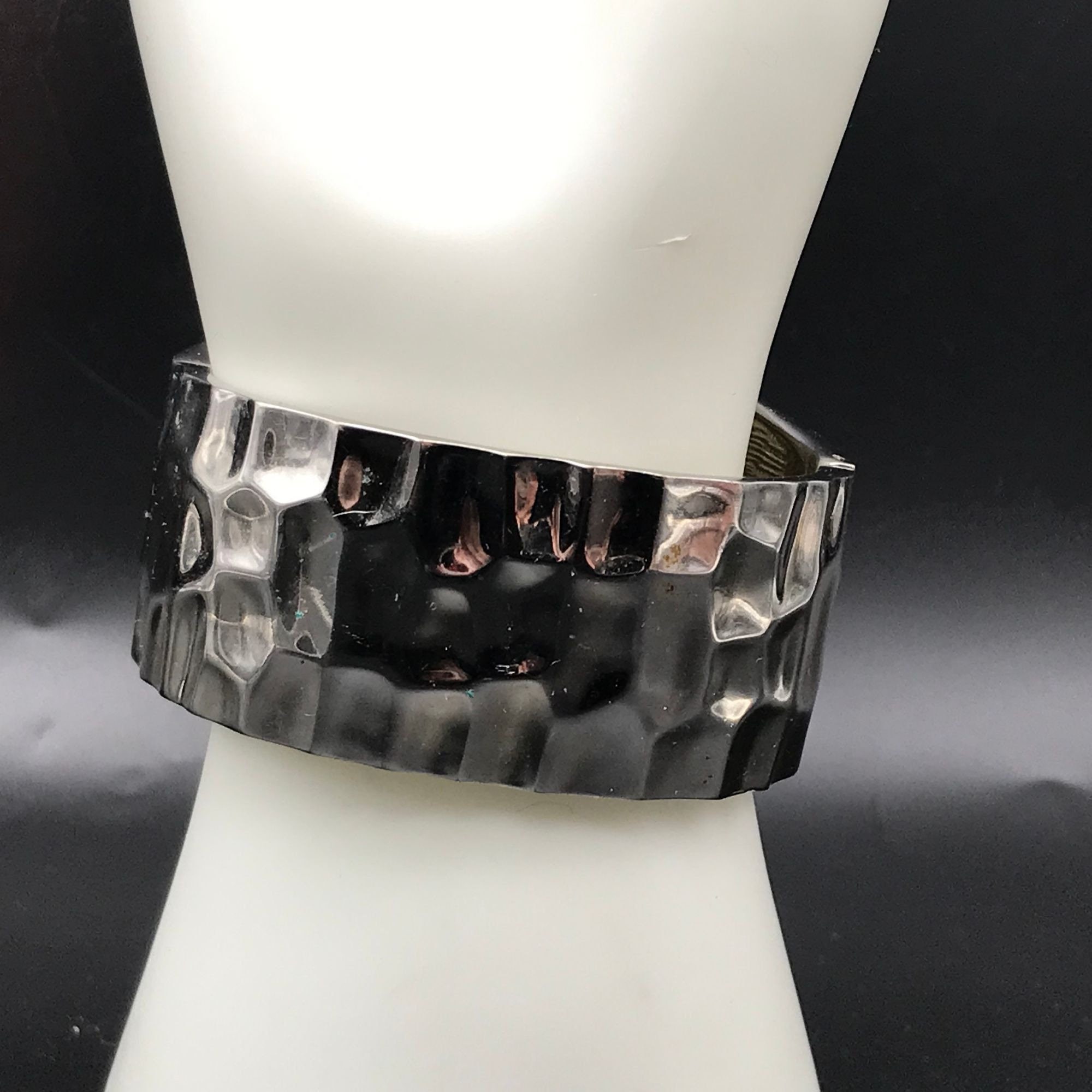 Vintage Geneva Platinum Watch 6964 Cow Cuff Bracelet Clear Crystal Sparkle New Vintage Geneva Platinum Watch 6964 Cow Cuff Bracelet Clear  main image 2