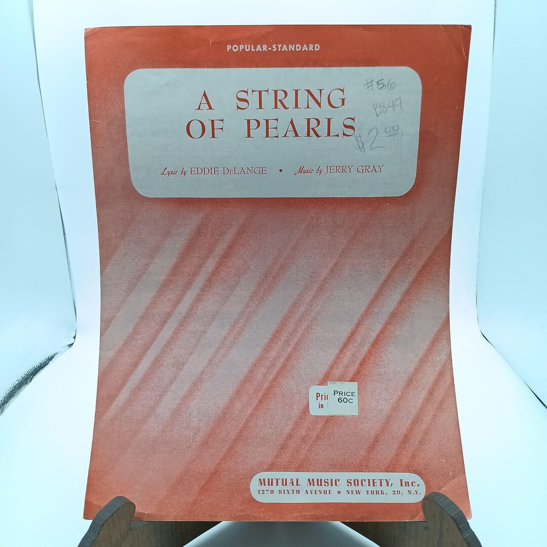 Vintage Sheet Music "a String of Pearls" by Eddie Delange & Jerry Gray ...