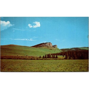 Carte postale vintage chromée du Wyoming, Twin Sister Buttes Hwy 14, Big Horn Mountains, dos divisé sans habillage plasticchrome