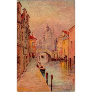 Tucks Vintage Postcard Glorious Venice Oilfacsim Artwork Carte Postale Antique Collectible