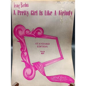 Irving Berlins A Pretty Girl Is Like A Melody Sheet Music Standard Edition