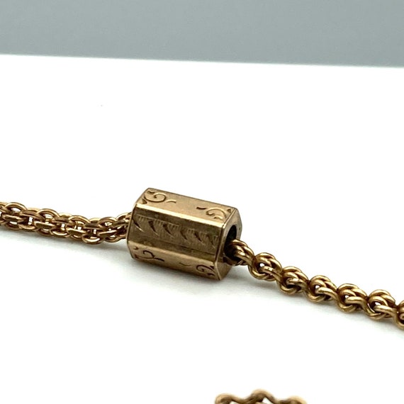 Antique WSB Gold Filled Watch Lorgnette Chain wit… - image 2