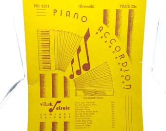 Vintage Sheet Music, Tinker Polka Dratenik No 3221 Piano Accordion Arrangement, Vitak Elsnic
