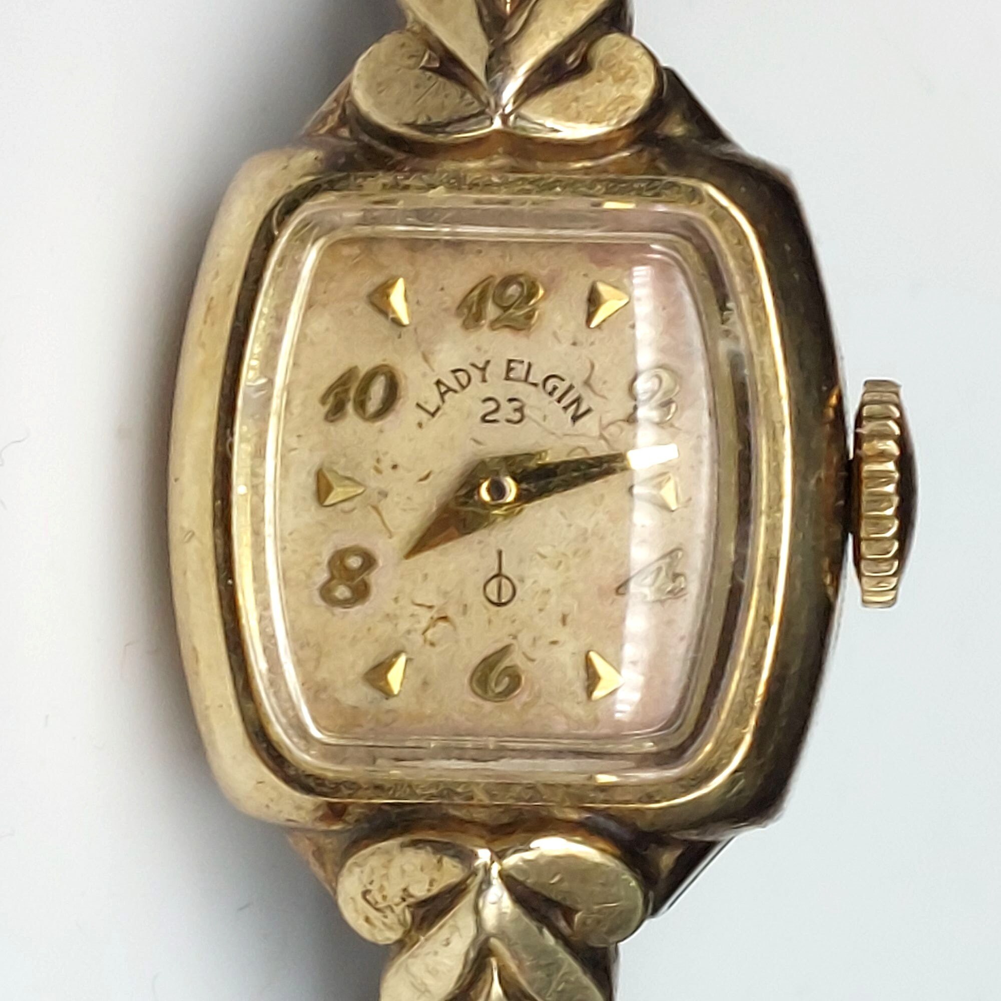 Vintage Lady Elgin 23 Jewel 14k Gold Filled Ladies Mechanical Wristwatch Expandable Band Works Etsy