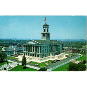 Vintage briefkaart Tennessee State Capitol Nashville Scenic South Card Co. Bessemer Ala. 3020