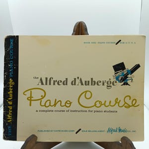 Vintage Sheet Music, Alfred D&#39;Auberge Piano Course Book One, Alfred Music 1960