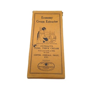 Vintage Economy Cream Extractor 1930s Kitchen Gadget, Country Farmhouse in Original Box