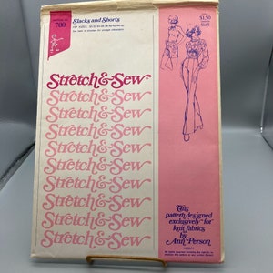 UNCUT Vintage Sewing PATTERN Stretch and Sew 700 by Ann Person, Ladies 1974 Slacks and Shorts, Hip Size 30-46