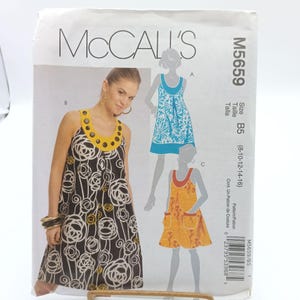 McCalls Pattern M5659 Misses Sleeveless Dresses Size BB 8-16 2008