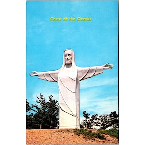 Vintage Postkarte Christus Der Ozarks Statue Eureka Springs Arkansas 127750