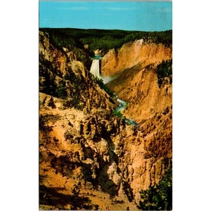 Vintage Yellowstone Nationalpark Postkarte - Grand Canyon u