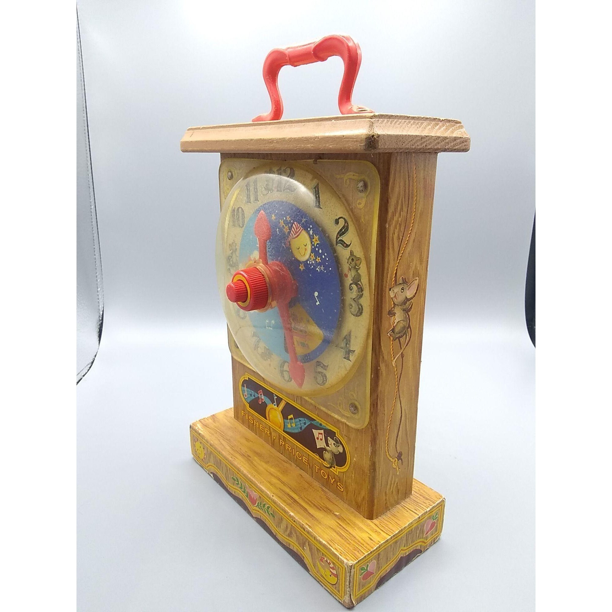 Vintage Fisher Price Tick Tock Clock Musical Wind Up Teaching Etsy