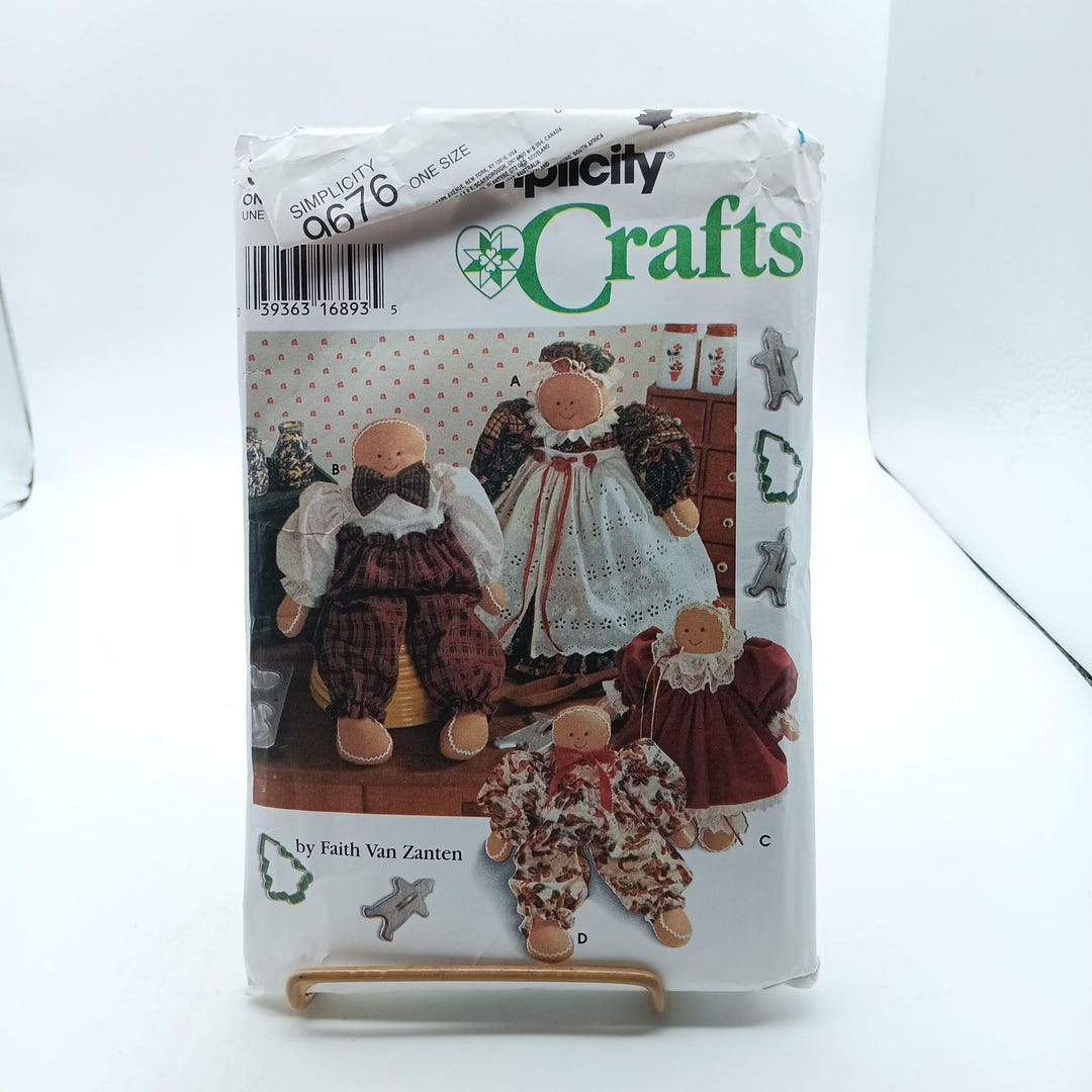 福袋売れ残りセール Simplicity Crafts Clothes & Doll Gingerbread Vintage 9676 裁縫材料