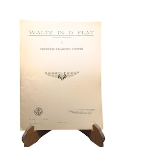 Waltz In D Flat Sheet Music By Frédéric François Chopin Vintage Art Publication Society Issue No. 101