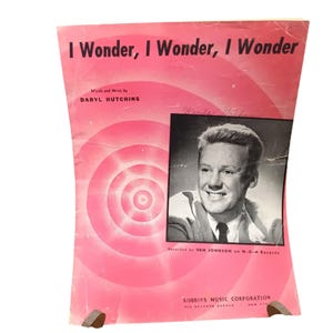 I Wonder I Wonder I Wonder Sheet Music Vintage 1940s