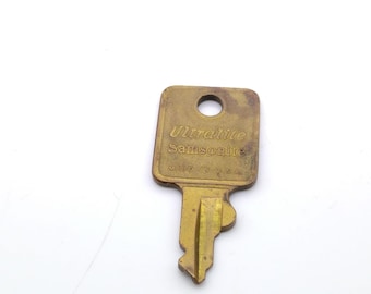 Vintage Shwayder Bros Samsonite Ultralite 88 Gepäckschlüssel, antikes Original aus Messing