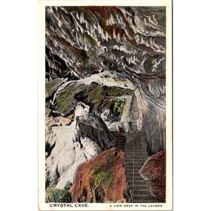 Antike Kristallhöhle Postkarte Kutztown PA 1900 Große Höhlenansicht Unbenutzt