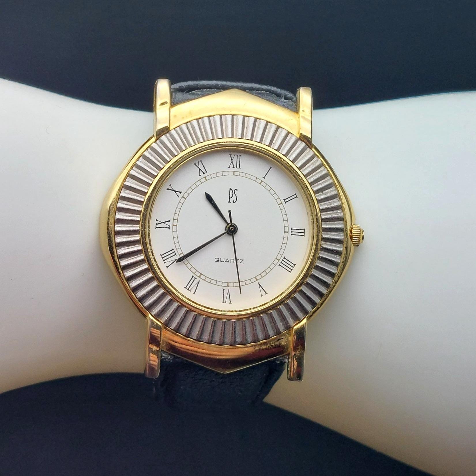 Vintage Paul Sebastian Genuine Leather & Stainless Steel Unisex Watch Vintage Paul Sebastian Watch Womens SIlver | Mercari main image 4