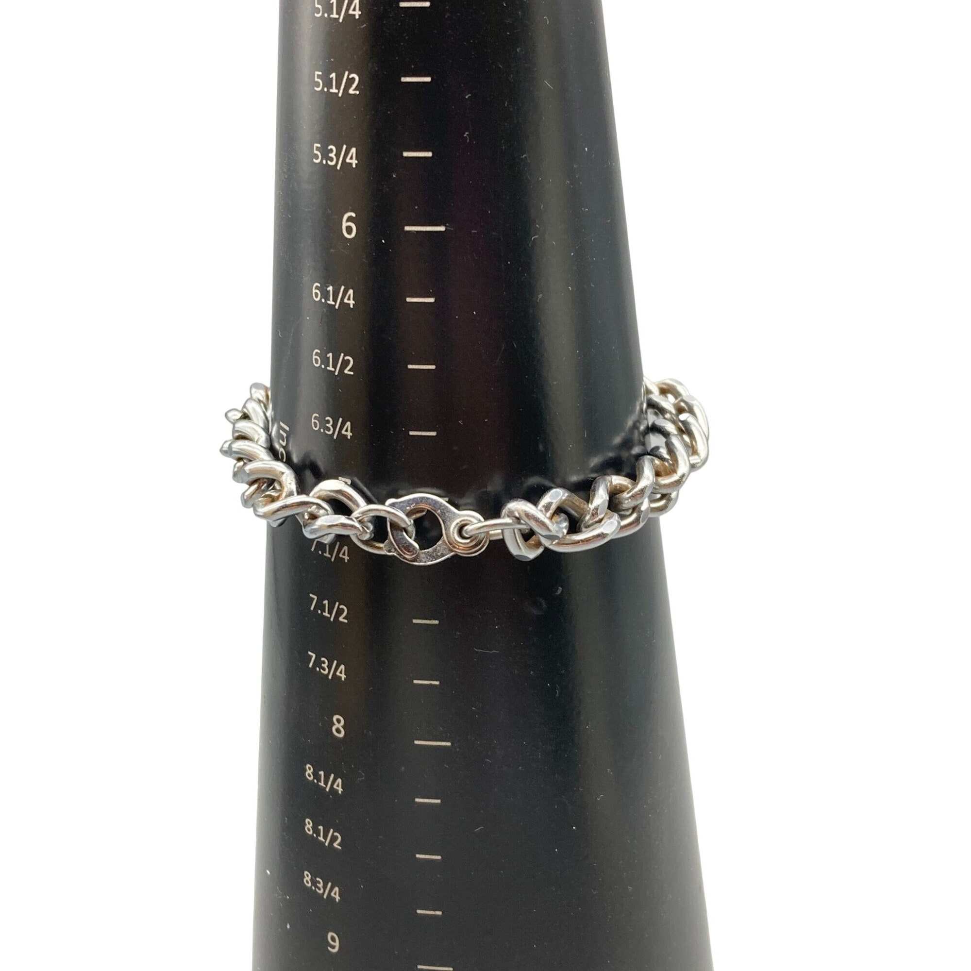 Vintage Topps Japan ID Bracelet Engraved Name JO, Silver Tone Curb