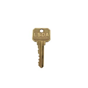 Llave de latón LSDA vintage AU12