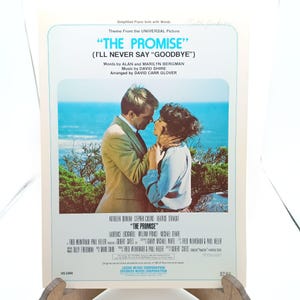 Vintage 1974 Film Notenblatt &quot;&quot;The Promise&quot;&quot; Piano Solo
