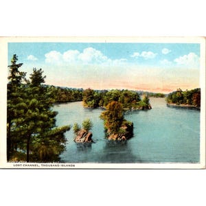 Carte postale ancienne Manche perdue Thousand Islands Santway Co.