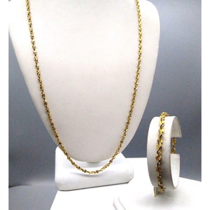 Vintage Margarita Set, Kette und Armband, passender goldfarbener Schmuck