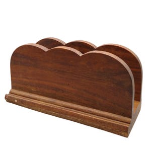 Handgemachter Serviettenhalter aus Holz, groß 9x4x4, Vintage Bauernhausdekor, Esszimmer und Küche, rustikale primitive