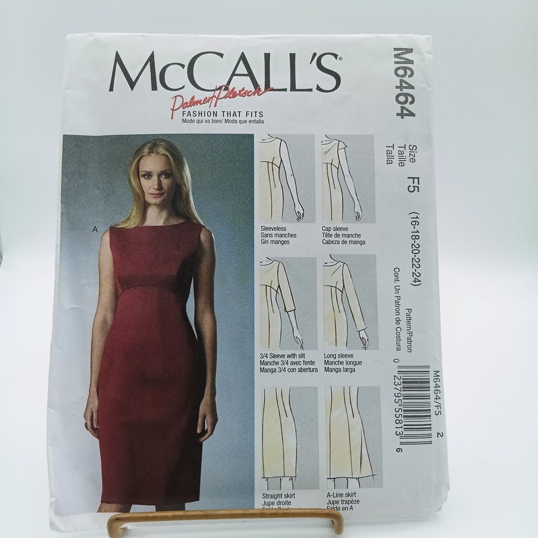UNCUT Sewing PATTERN Mccalls M6464, Palmer Pletsch Fit Experts Misses ...