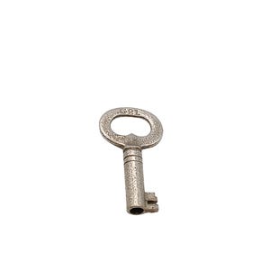 May include: A small, silver-toned metal key with a textured, weathered finish. The bow of the key is oval-shaped and features the embossed text G21. The cylindrical shaft has two horizontal grooves, and the bit has a simple, notched design.