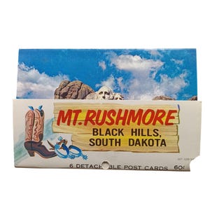 Set di 6 cartoline vintage del Monte Rushmore, Black Hills, South Dakota, di Scenicard