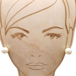 Gold Clip-On Earrings With Round White Faux Pearl Accents