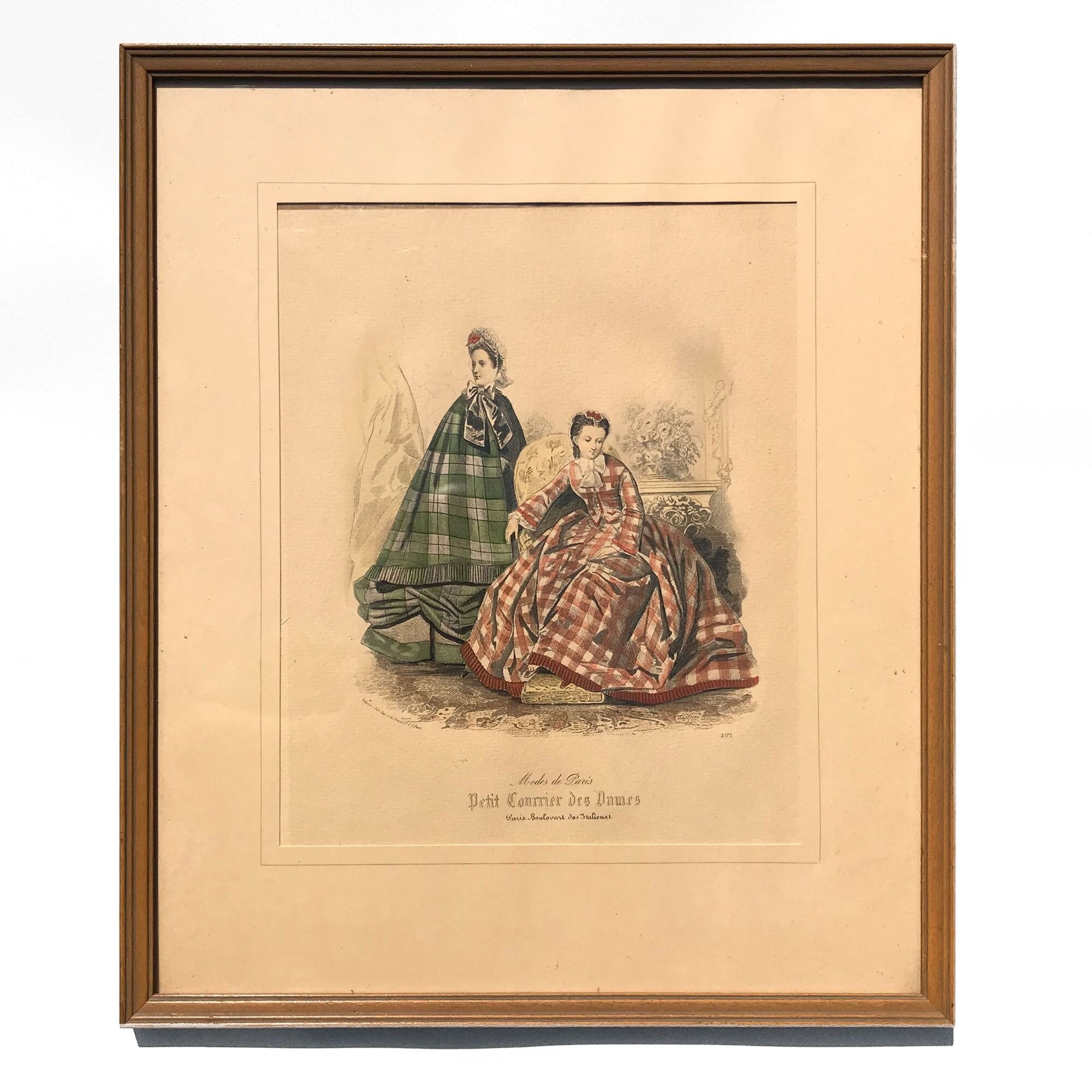 Modes De Paris. Petit Courrier Des Dames Antique French Women's