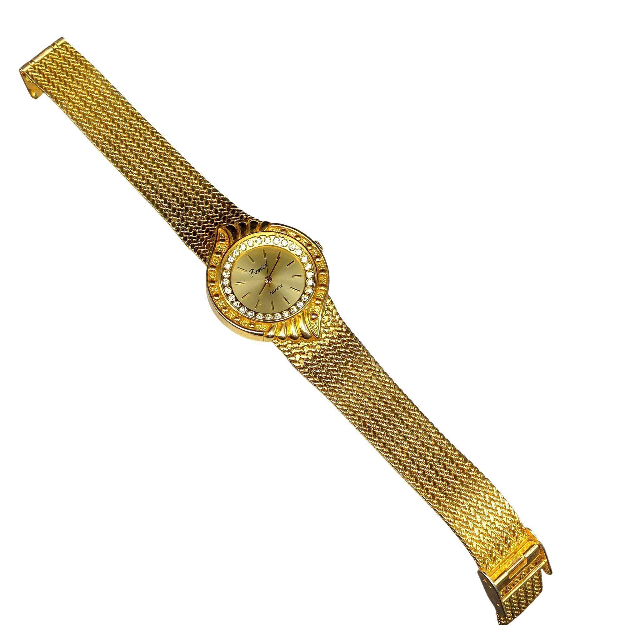 Ronica Gold Tone Women\'s Vintage Quartz Watch - Needs New Batteries Vintage Ronica Quartz Womens Gold Toned Watch With  main image 4