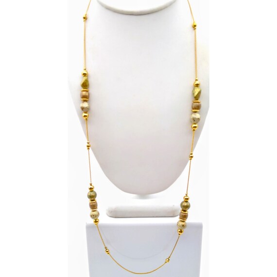Collier Vintage Or Et Perles De Nacre Entrelacées - Bijou Rétro élégant