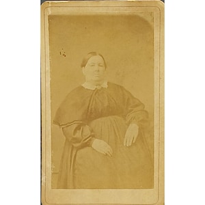 Antique 19th Century Carte De Visite Photo Of Woman CDV By McConnell Photographer Newport Ind