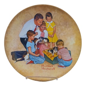 1979 Norman Rockwell &quot;New Arrivals&quot; Collector Plate Continental Mint Vintage Decor