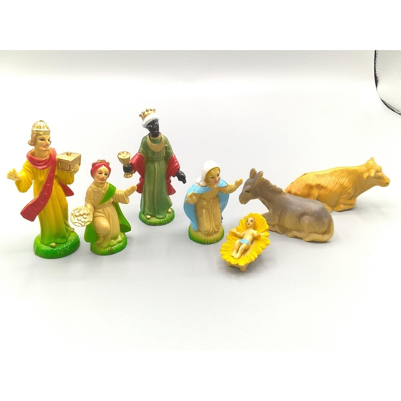 Vintage Plastic Nativity Figures Hong Kong Mary Baby Jesus Etsy