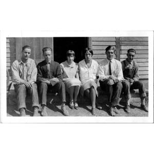 Original 1920s Black And White Group Photograph Social Scene Fashions Of The Era
