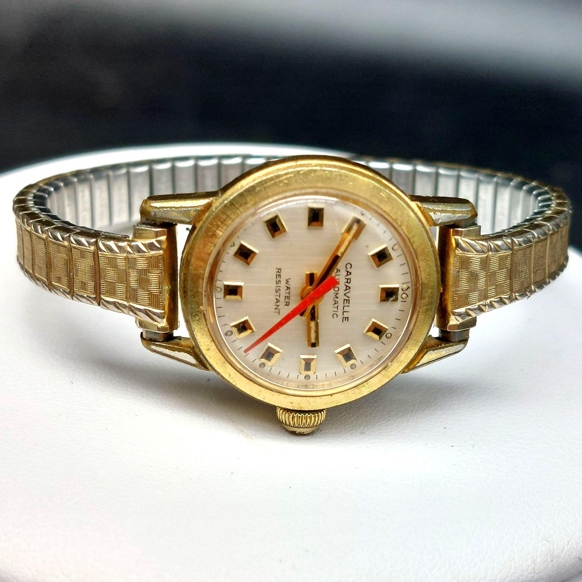 Caravelle Lady Watch #43L75 Caravelle Stainless Steel Black Dial Ladies Watch  main image 2