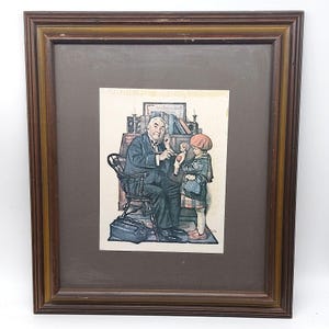 ノーマン・ロックウェル「Doctor and the Doll」ディズニー版 限定10枚】The Doctor and Doll 1929 - CURTIS PUBLISHING 1982