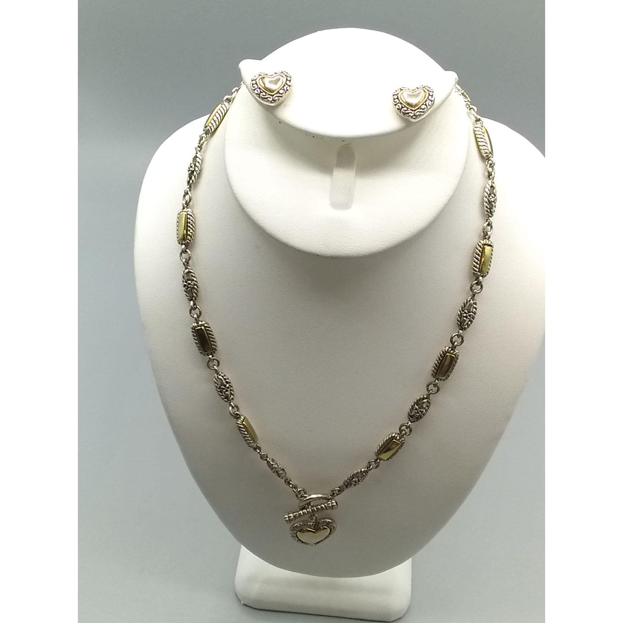 Vintage Premier Designs Two Tone Hearts Jewelry Set Stud Etsy