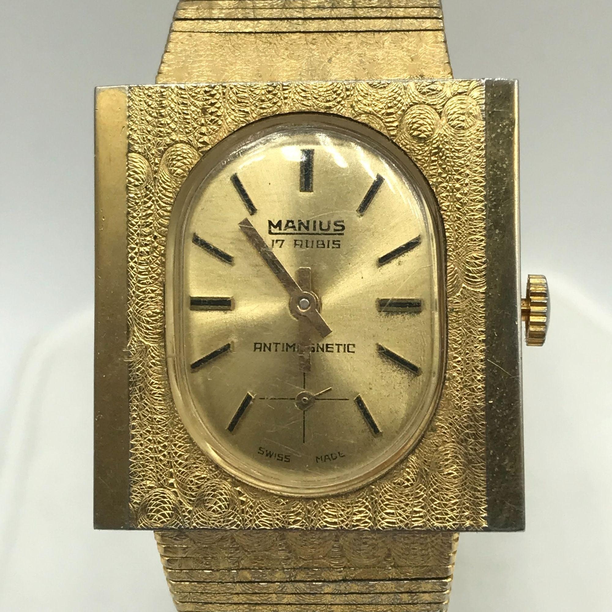 Gold Vermeil Manius 17 Rubis Antimagnetic mechanical Watch | Etsy