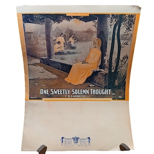 Antique 1920s &quot;One Sweetly Solemn Thought&quot; Sheet Music By R.S. Ambrose