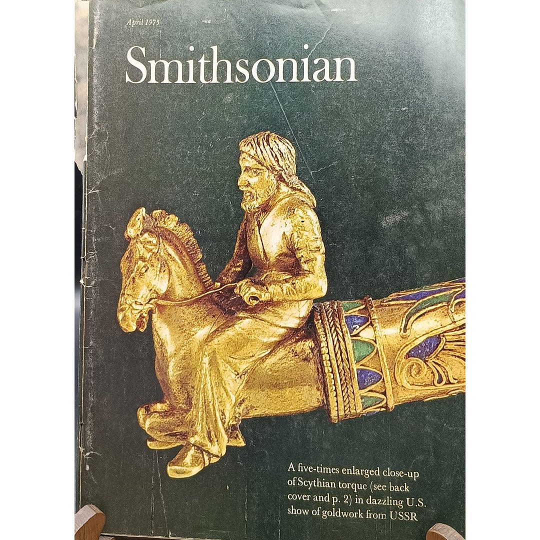 Smithsonian April 1975 Magazine Featuring Scythian Torque Goldwork From ...